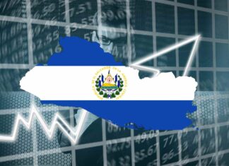 grafico trading e bandiera el salvador