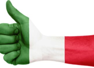 pollice in su tricolore