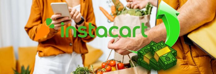 attività di Instacart con freccia al rialzo