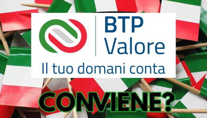 bandiere Italia e locandina su BTP Valore