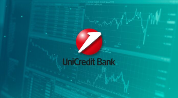 chart trading e logo di Unicredit