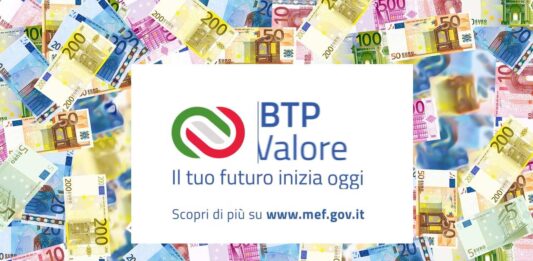 banconote e immagini pubblicitarie BTP Valore