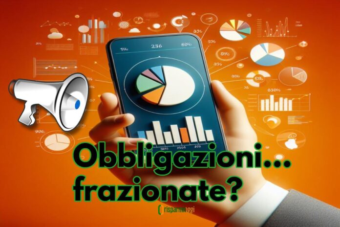 cellulare con grafici a torta e megafono