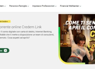 conto corrente online Credem Link