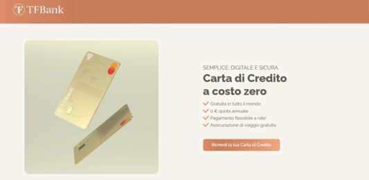 carta di credito tf bank costo zero